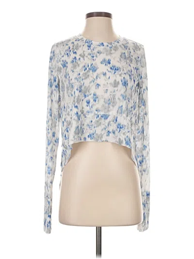 Pre-owned Fp Movement Long Sleeve Blouse In Blue