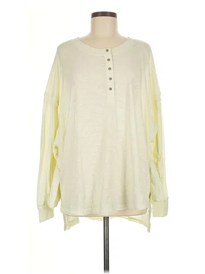 Pre-owned Fp Movement Long Sleeve Blouse In White
