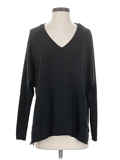 Pre-owned Fp Movement Long Sleeve Top Black V-neck Tops