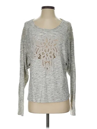 Pre-owned Fp Movement Long Sleeve Top Gray Crew Neck Tops