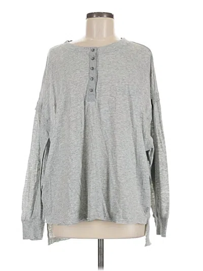 Pre-owned Fp Movement Long Sleeve Top Gray Crew Neck Tops