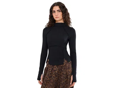 Fp Movement Love Club Long Sleeve Women's Clothing Black: Sm (women's 4-6)