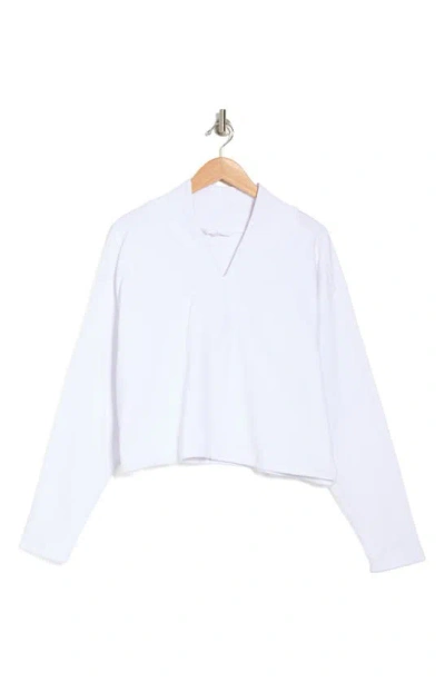 Fp Movement Moonstruck V-neck Crop Sweatshirt In White