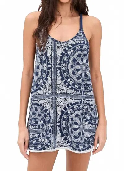 Fp Movement Printed Hot Shot Mini Dress In Bandana Blue
