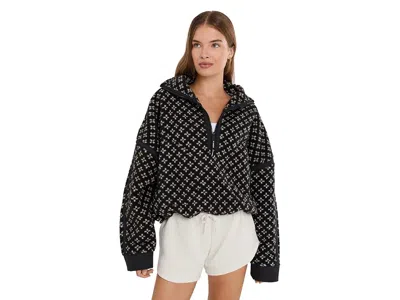Fp Movement Printed Mountain High 1/2 Women's Jacket Black Combo Birdseye: Md (women's 8-10), Polyester