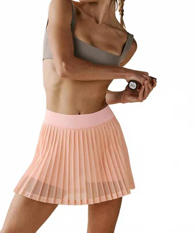 Fp Movement Rally Ruffle Mini Skirt In Pastel Peach In Pink