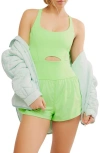 Fp Movement Righteous Runsie Romper In Neon Lime