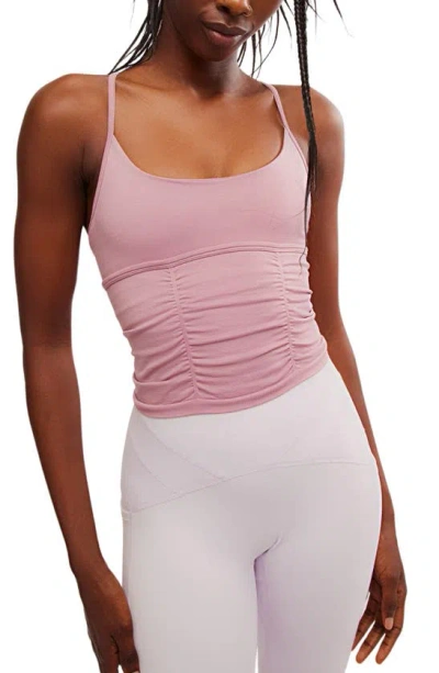 Fp Movement Shirred Crossback Camisole In Pink