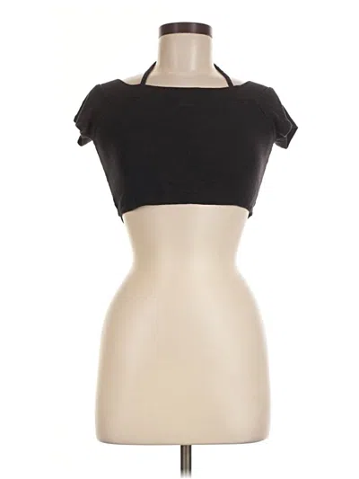 Pre-owned Fp Movement Short Sleeve Top Black Strapless Neckline Tops