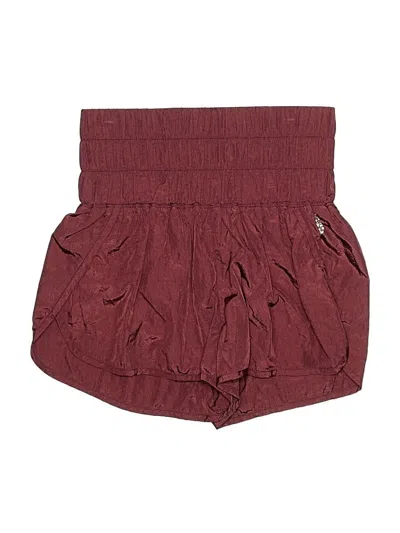 Pre-owned Fp Movement Shorts In Burgundy