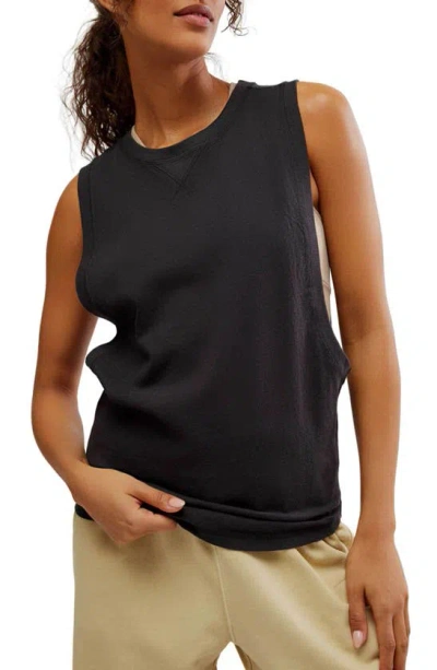 Fp Movement Spin Cotton Tank In Washed Black