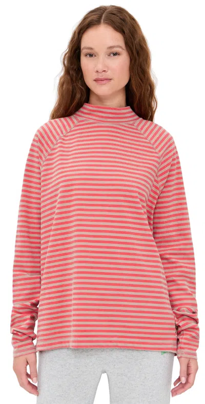 Fp Movement Striped Restoration Layer Tee Sailor Stripe Sand In Red