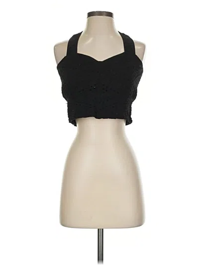 Pre-owned Fp Movement Tank Top Black Halter Neckline Tops