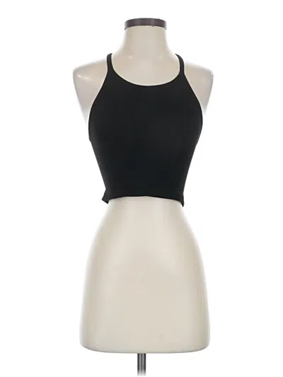 Pre-owned Fp Movement Tank Top Black Halter Neckline Tops