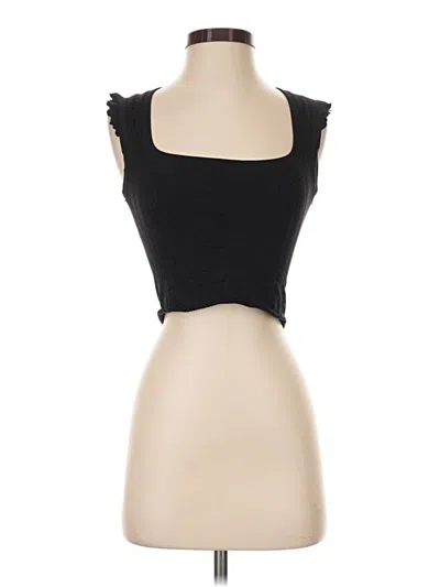 Pre-owned Fp Movement Tank Top Black Strapless Neckline Tops