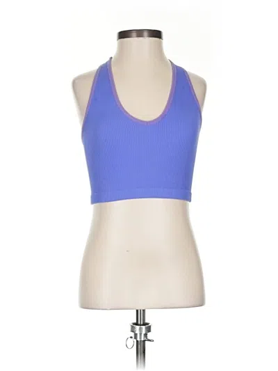 Pre-owned Fp Movement Tank Top Blue Halter Neckline Tops