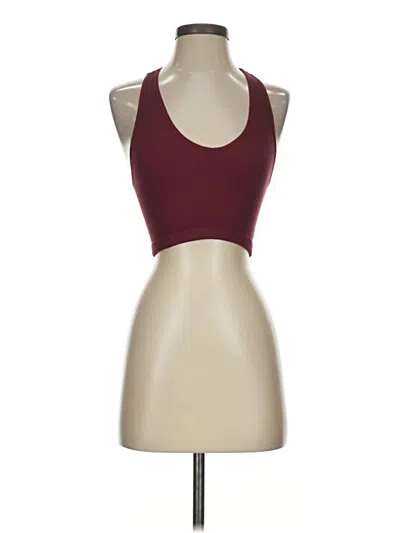 Pre-owned Fp Movement Tank Top Burgundy Halter Neckline Tops