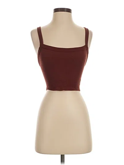 Pre-owned Fp Movement Tank Top Burgundy Strapless Neckline Tops