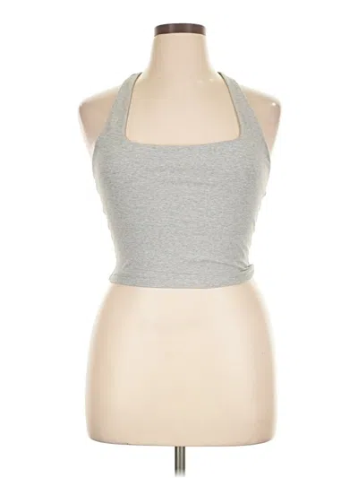 Pre-owned Fp Movement Tank Top Gray Halter Neckline Tops