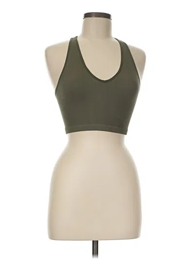 Pre-owned Fp Movement Tank Top Green Halter Neckline Tops