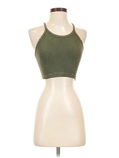 Pre-owned Fp Movement Tank Top Green Halter Neckline Tops