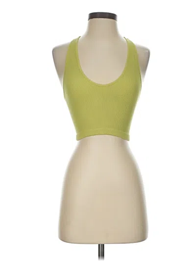 Pre-owned Fp Movement Tank Top Green Halter Neckline Tops