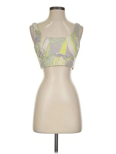 Pre-owned Fp Movement Tank Top Green Strapless Neckline Tops