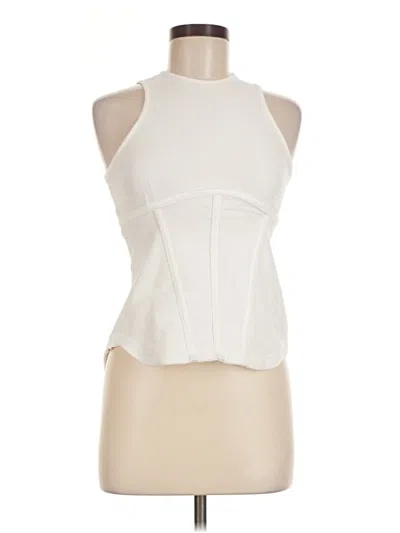 Pre-owned Fp Movement Tank Top Ivory Halter Neckline Tops