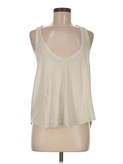 Pre-owned Fp Movement Tank Top Ivory Halter Neckline Tops