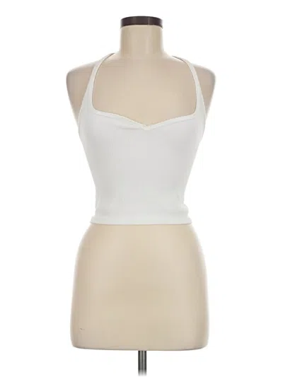 Pre-owned Fp Movement Tank Top Ivory Halter Neckline Tops