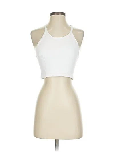 Pre-owned Fp Movement Tank Top Ivory Halter Neckline Tops In White