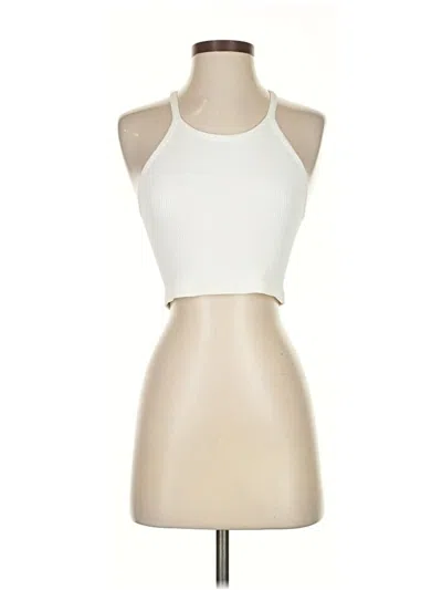 Pre-owned Fp Movement Tank Top Ivory Halter Neckline Tops In White