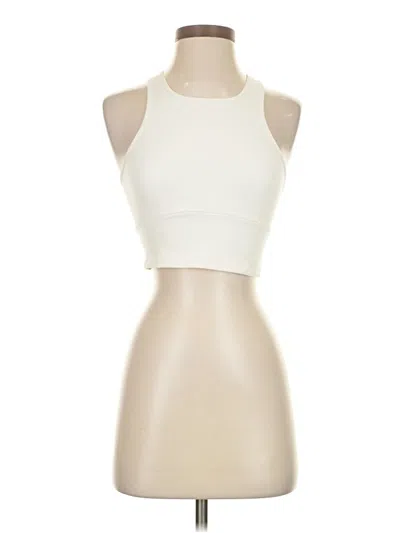 Pre-owned Fp Movement Tank Top Ivory Halter Neckline Tops In White