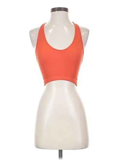 Pre-owned Fp Movement Tank Top Orange Halter Neckline Tops