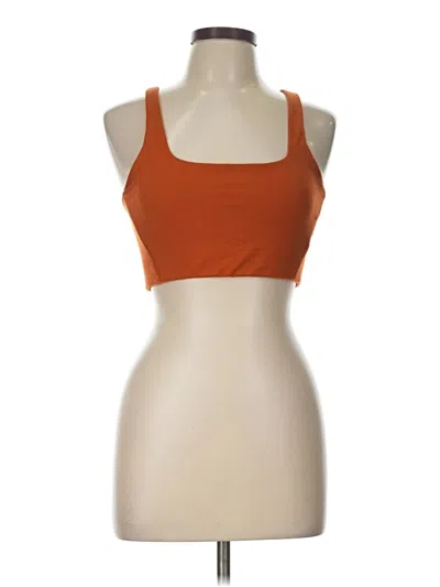 Pre-owned Fp Movement Tank Top Orange Halter Neckline Tops