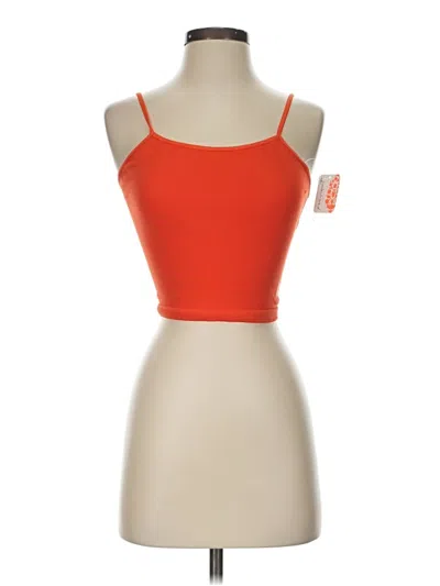 Pre-owned Fp Movement Tank Top Orange Strapless Neckline Tops