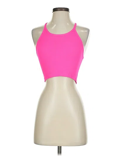 Pre-owned Fp Movement Tank Top Pink Halter Neckline Tops