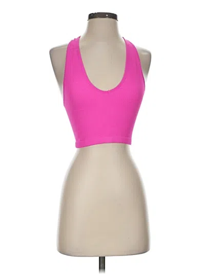 Pre-owned Fp Movement Tank Top Pink Halter Neckline Tops