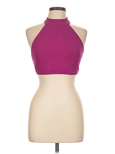 Pre-owned Fp Movement Tank Top Pink Halter Neckline Tops