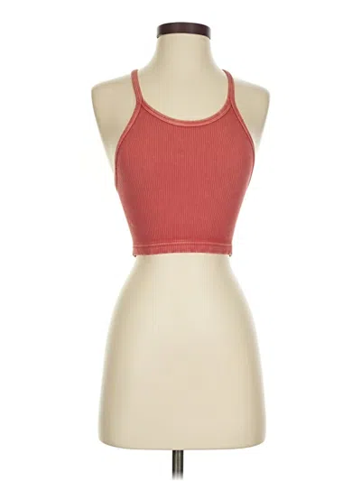 Pre-owned Fp Movement Tank Top Red Halter Neckline Tops