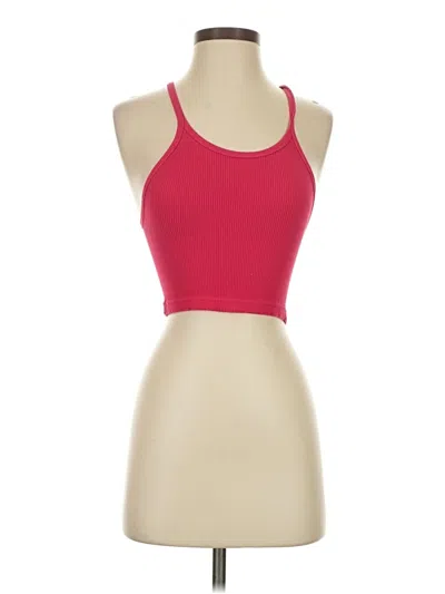 Pre-owned Fp Movement Tank Top Red Halter Neckline Tops