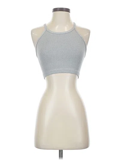 Pre-owned Fp Movement Tank Top Silver Halter Neckline Tops