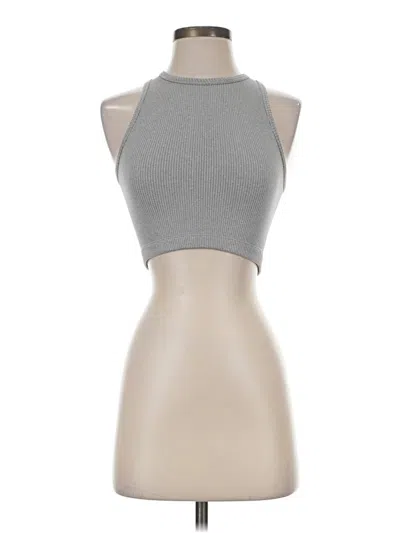 Pre-owned Fp Movement Tank Top Silver Halter Neckline Tops
