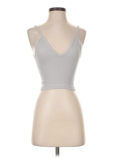 Pre-owned Fp Movement Tank Top Silver Halter Neckline Tops