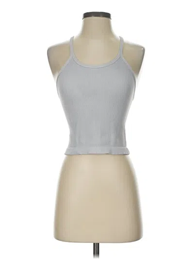 Pre-owned Fp Movement Tank Top Silver Halter Neckline Tops