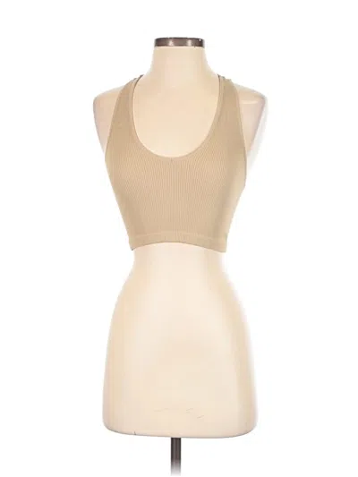 Pre-owned Fp Movement Tank Top Tan Halter Neckline Tops