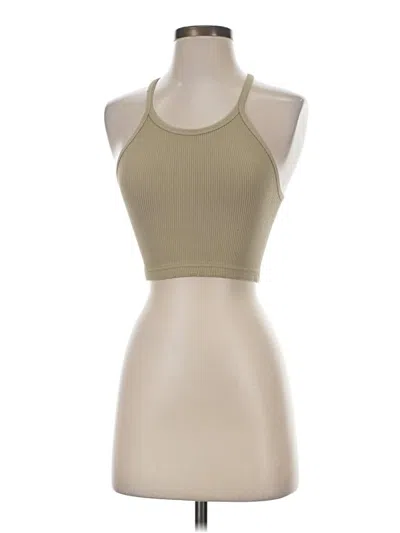 Pre-owned Fp Movement Tank Top Tan Halter Neckline Tops