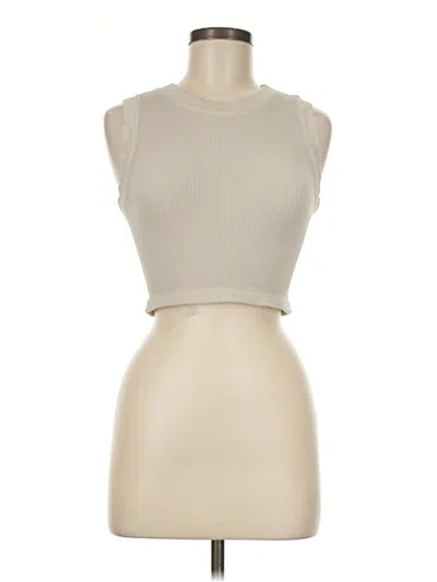 Pre-owned Fp Movement Tank Top Tan Halter Neckline Tops