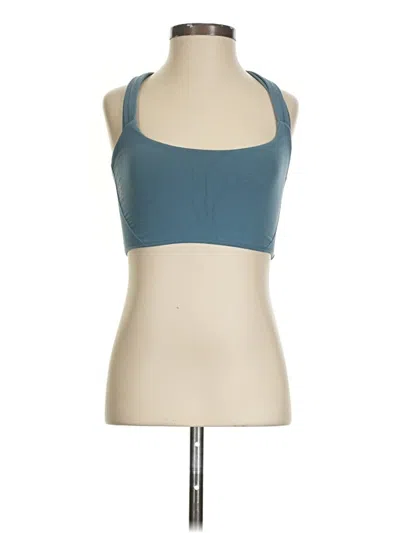 Pre-owned Fp Movement Tank Top Teal Halter Neckline Tops