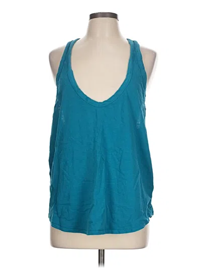Pre-owned Fp Movement Tank Top Teal Halter Neckline Tops In Blue